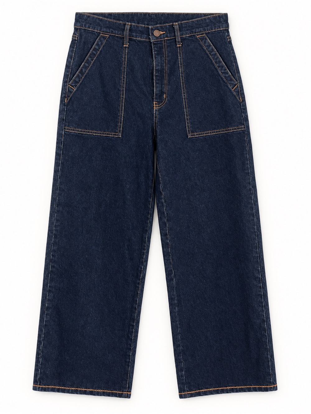 Women's Dark Indigo Wide-Leg Jeans - Classic Flare Fit